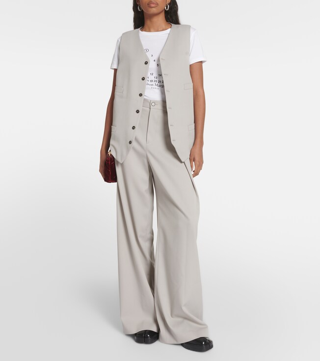 MM6 Maison Margiela Oversized wool-blend vest