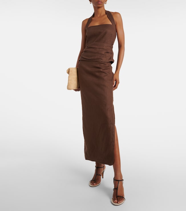 SIR. Jerry linen midi skirt