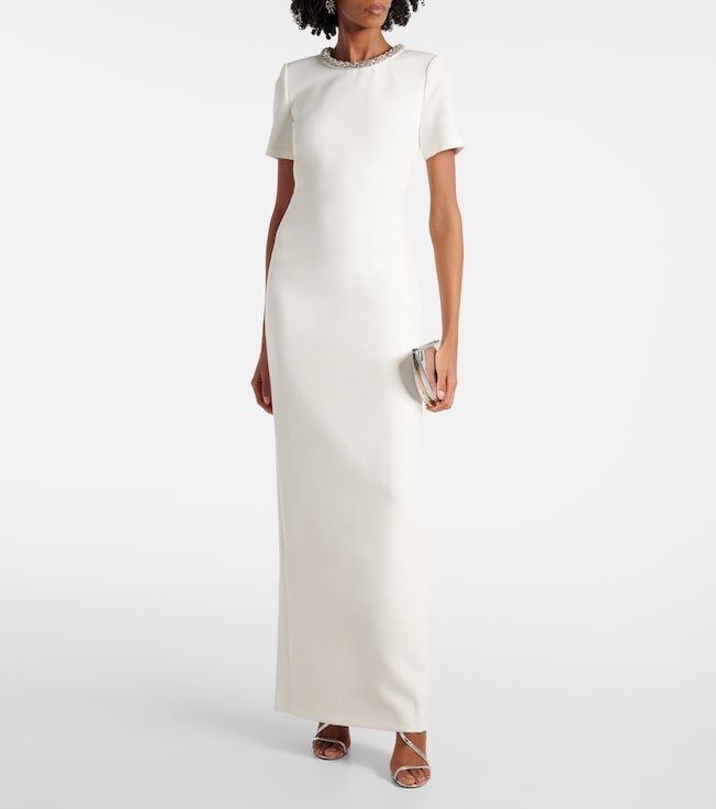 Roland Mouret Embellished crêpe gown