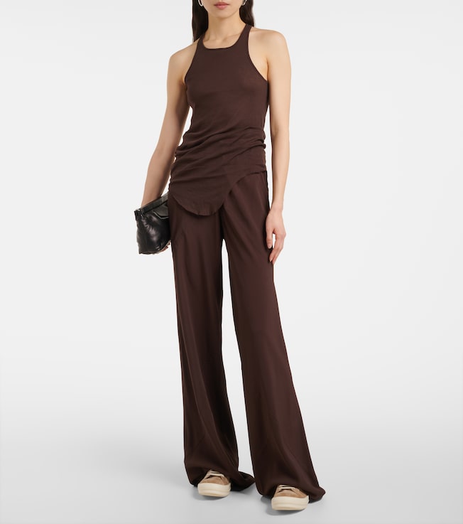 Rick Owens Ribbed-knit cotton tank top