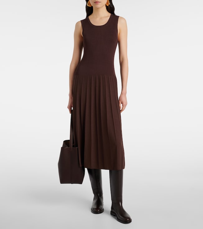 JOSEPH Pleated midi dress