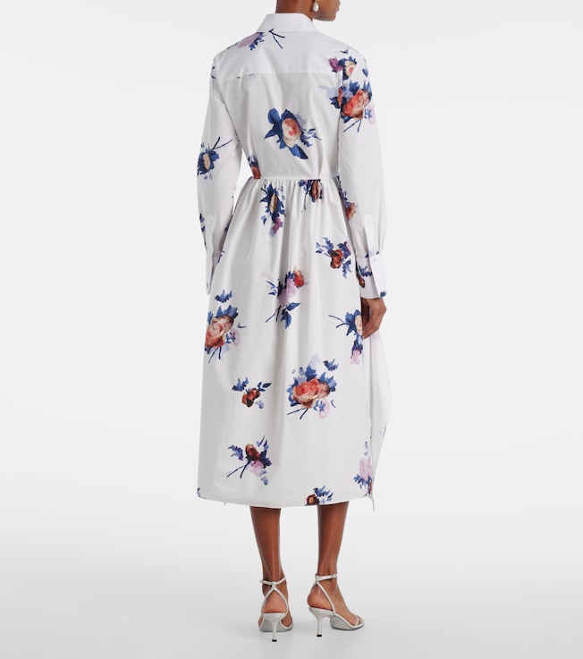 Erdem Erdem Floral cotton poplin shirt dress