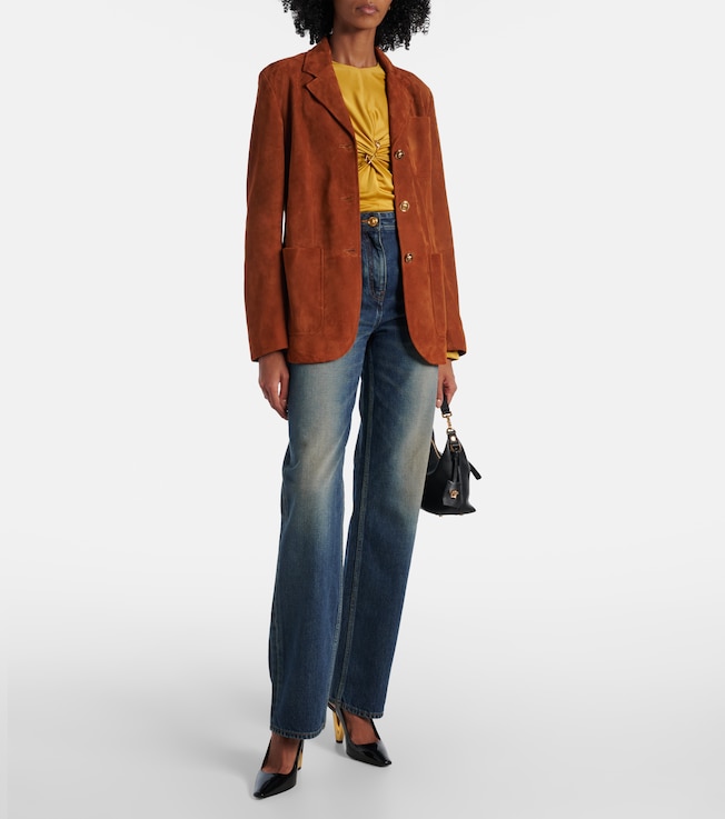 Versace Medusa suede blazer