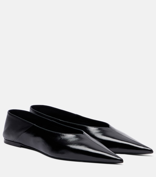 Saint Laurent Carolyn leather ballet flats