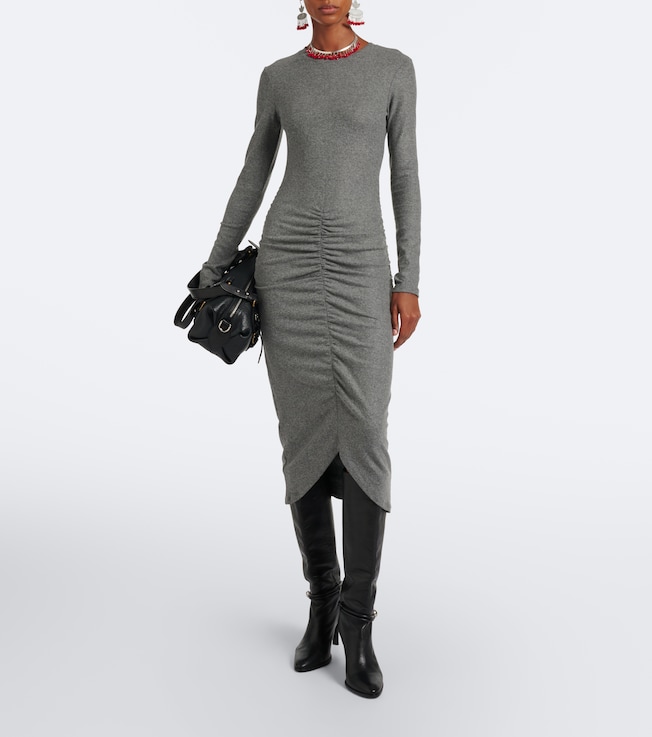 Marant Étoile Dyling ruched jersey midi dress
