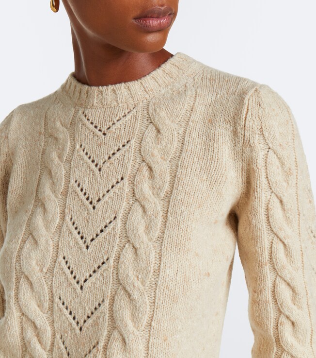 Max Mara Max Mara Cable-knit wool and cashmere-blend sweater