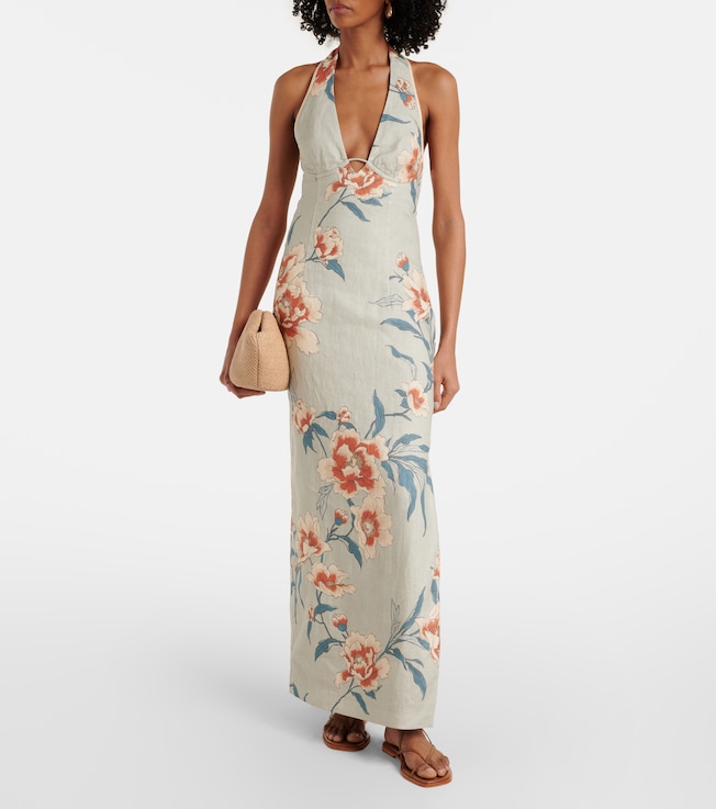 SIR. Floral linen maxi dress
