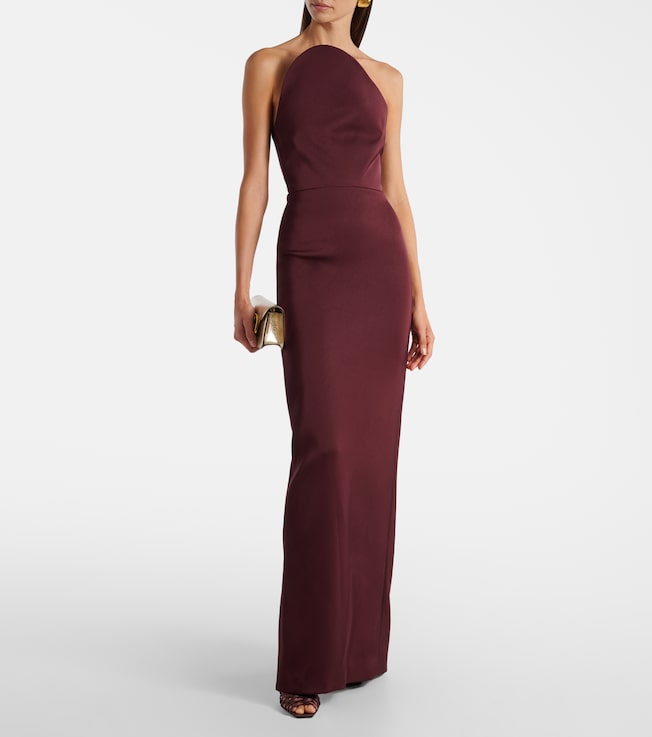 David Koma Asymmetric satin gown