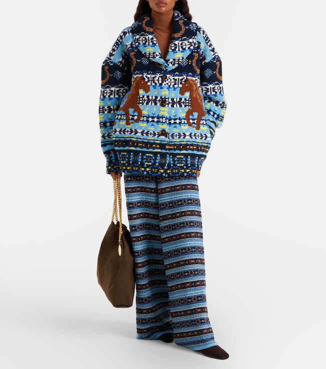 Stella McCartney Fair Isle virgin wool cardigan