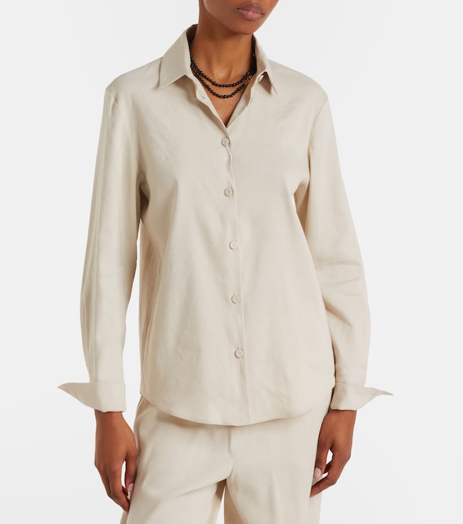 Max Mara Badesse linen-blend shirt