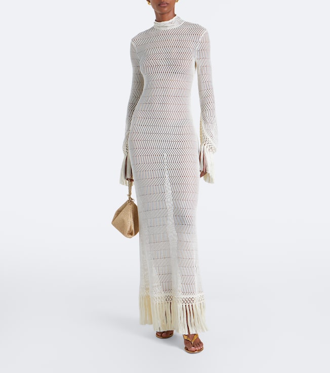 Taller Marmo New Mexico fringed cotton maxi dress