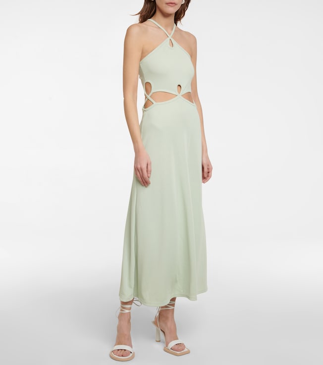 Christopher Esber Cutout ribbed-knit midi dress