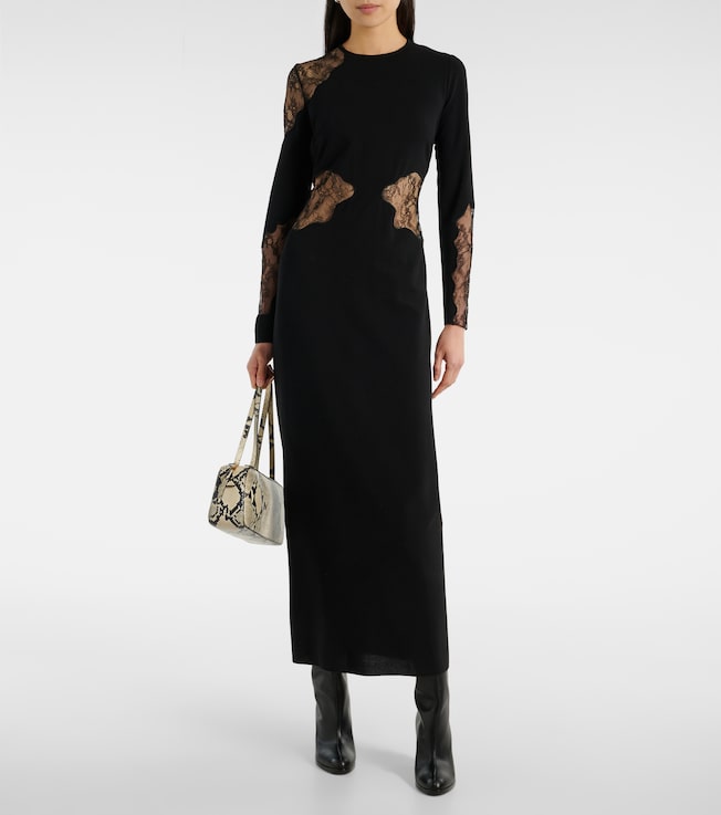 Max Mara Enziana wool-blend crêpe maxi dress