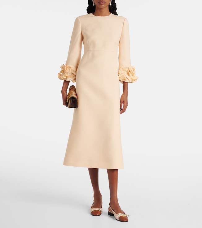 Valentino Ruffled Crêpe Couture midi dress