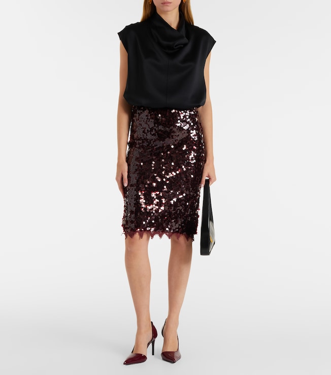 Christopher Esber Opaline sequined midi skirt