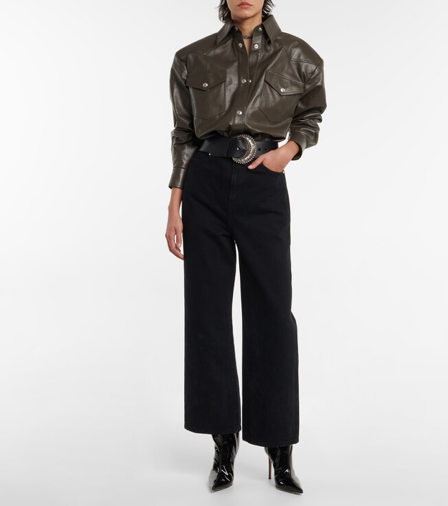 Alexandre Vauthier Oversized leather shirt
