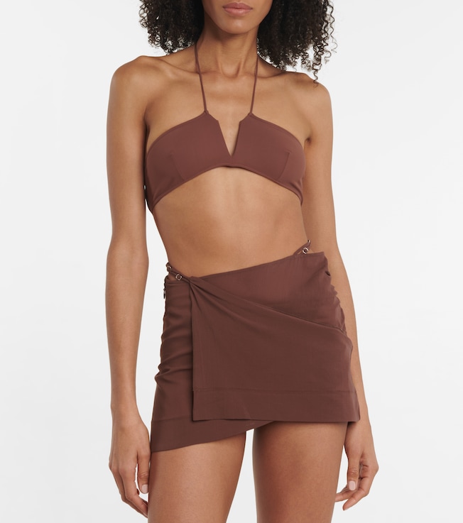 Nensi Dojaka Asymmetric wrap miniskirt