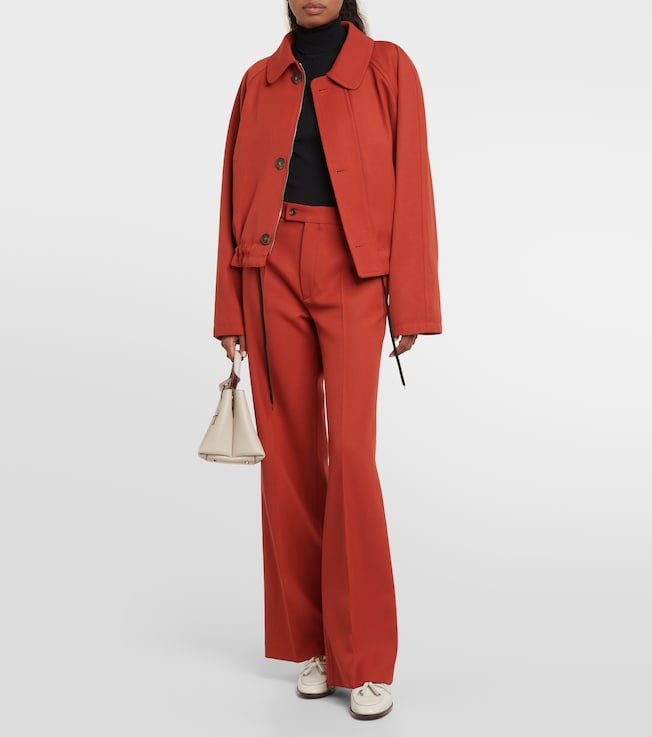 Tod's Wool crêpe wide-leg pants