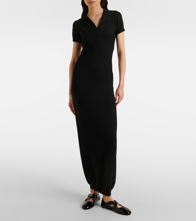 Alaïa Semi-sheer polo dress