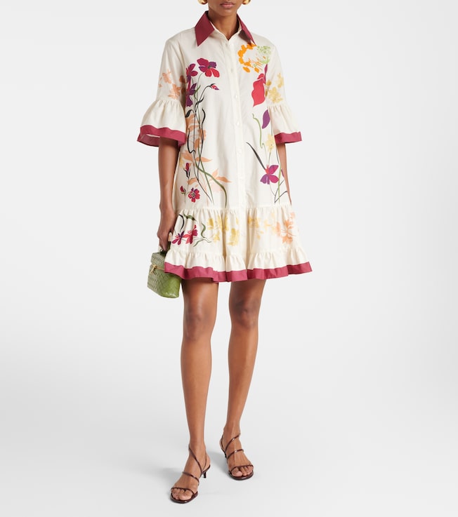 La DoubleJ Choux floral cotton poplin shirt dress