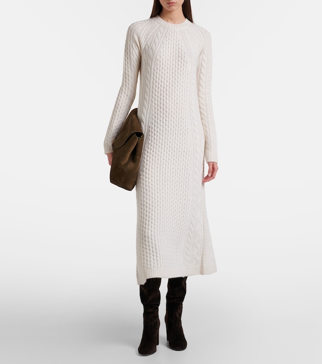 LISA YANG Nyla cable-knit cashmere maxi dress
