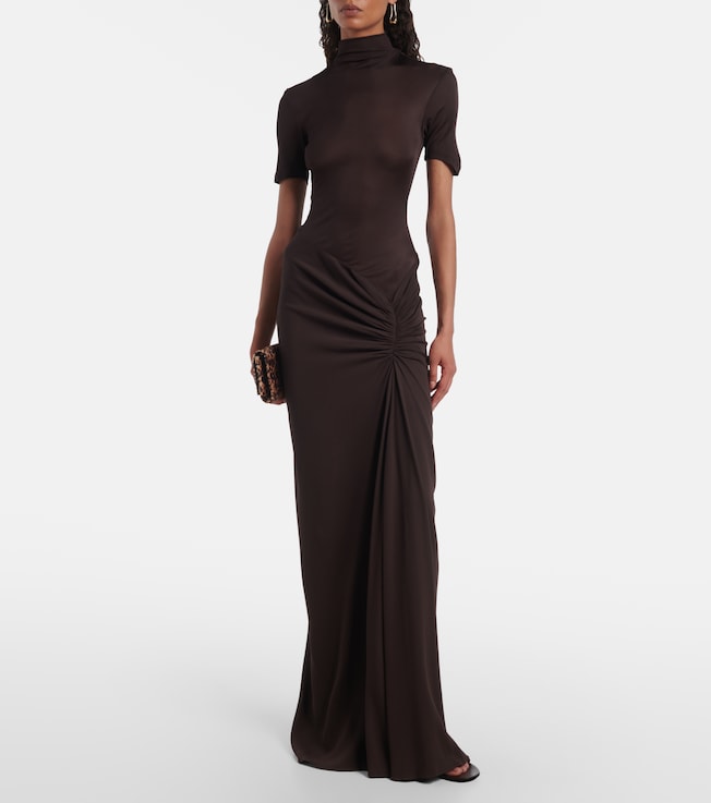 TOVE - Luella gathered stretch-knit maxi dress | Plush