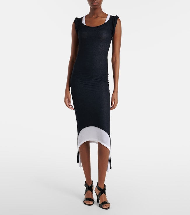 Alaïa Ribbed-knit midi dress