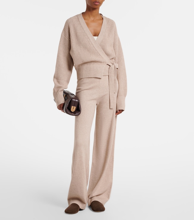 Jardin des Orangers Cotton and cashmere wide-leg pants