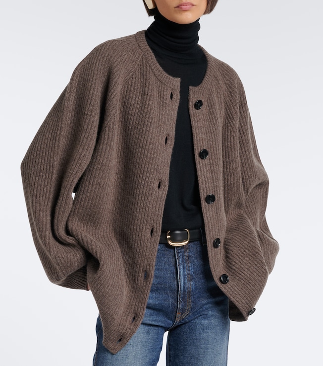 NOUR HAMMOUR Laurel oversized cashmere and wool cardigan