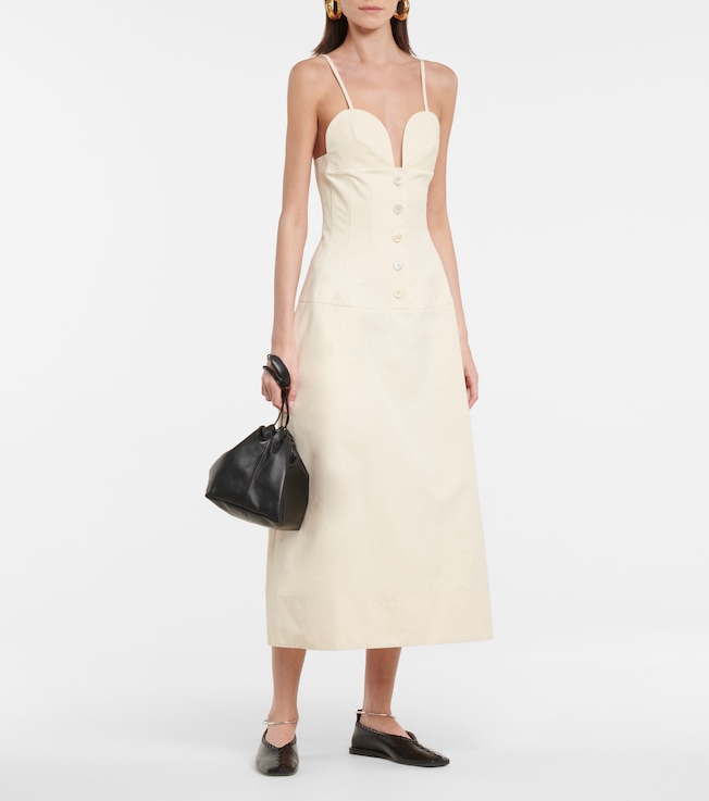 Jil Sander Cotton poplin midi dress