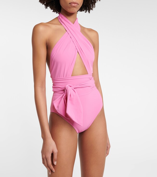 Karla Colletto Cutout halterneck swimsuit