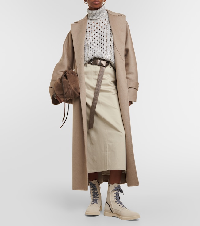 Midirock aus Denim | Brunello Cucinelli