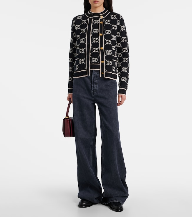 Gucci GG jacquard wool bouclé cardigan  