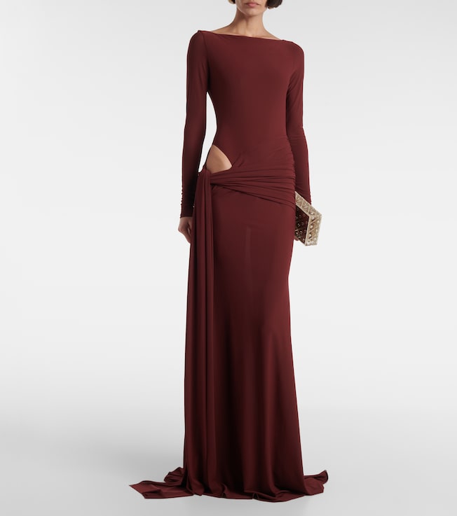 Alex Perry Draped crêpe jersey gown