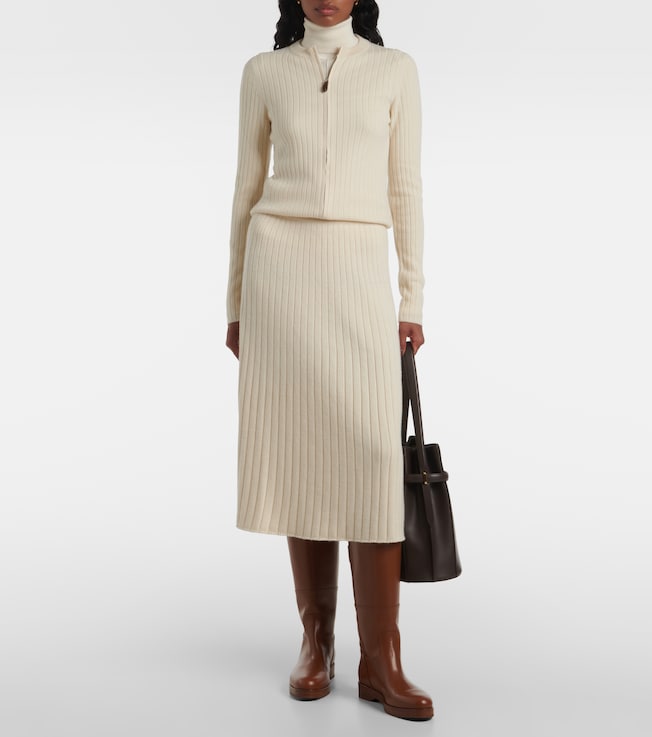 Loro Piana Coste ribbed-knit cashmere jacket