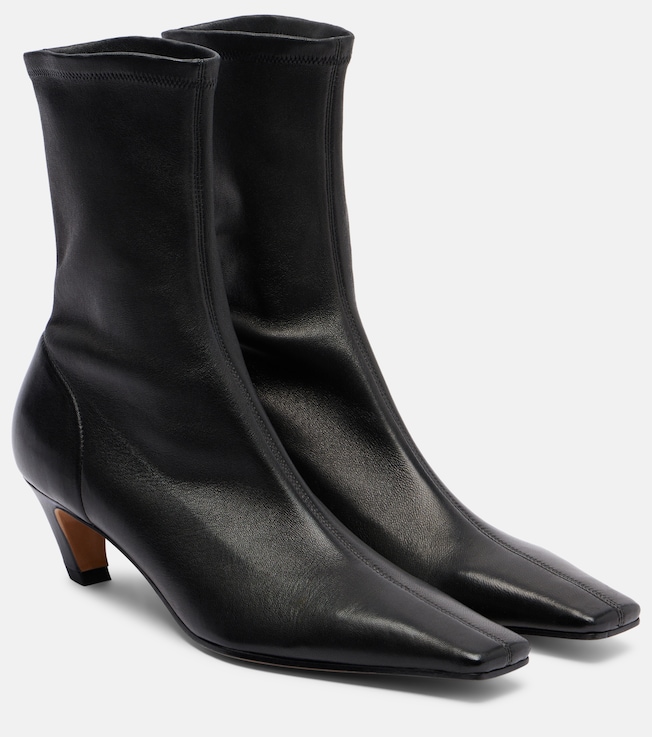 KHAITE Arizona 50 leather ankle boots
