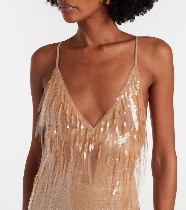David Koma David Koma Dégradé sequined gown