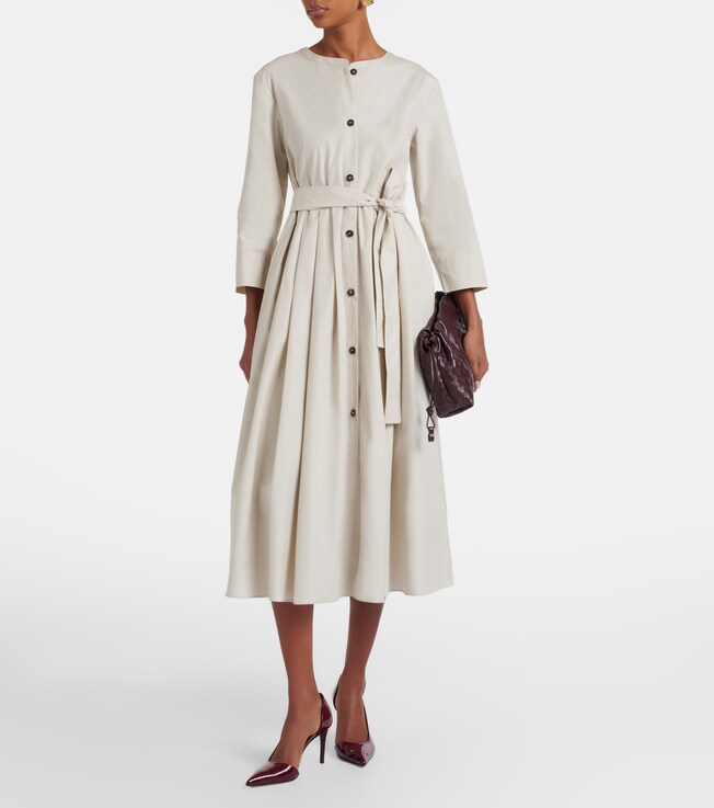 S Max Mara Giorno belted cotton shirt dress