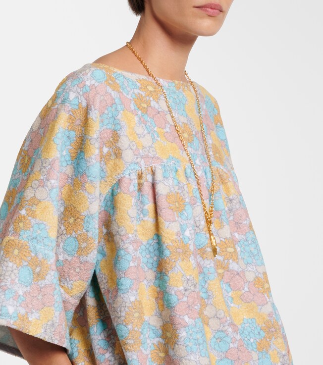 Chloé Chloé Floral gathered cotton top