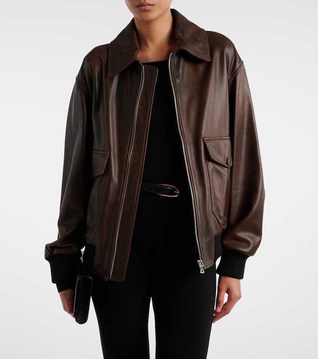 NOUR HAMMOUR Anton leather blouson jacket