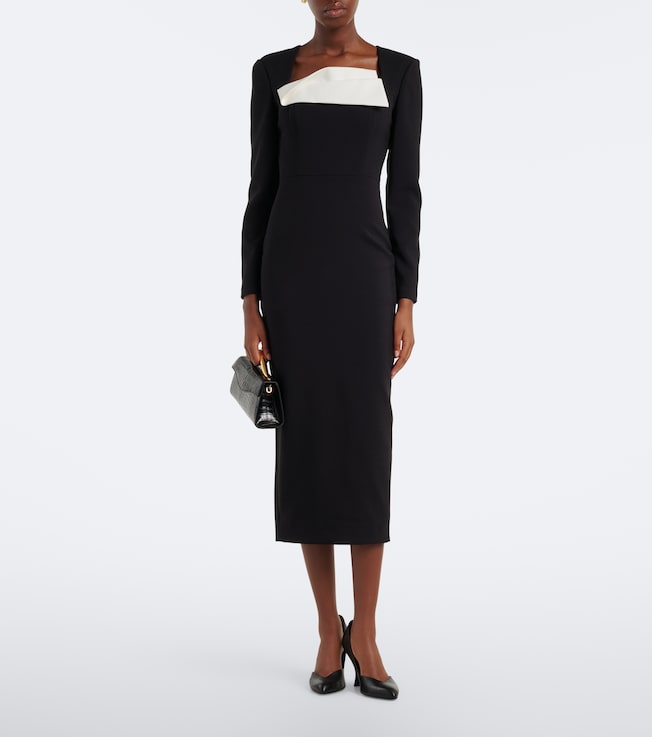 Roland Mouret Paneled crêpe cocktail dress