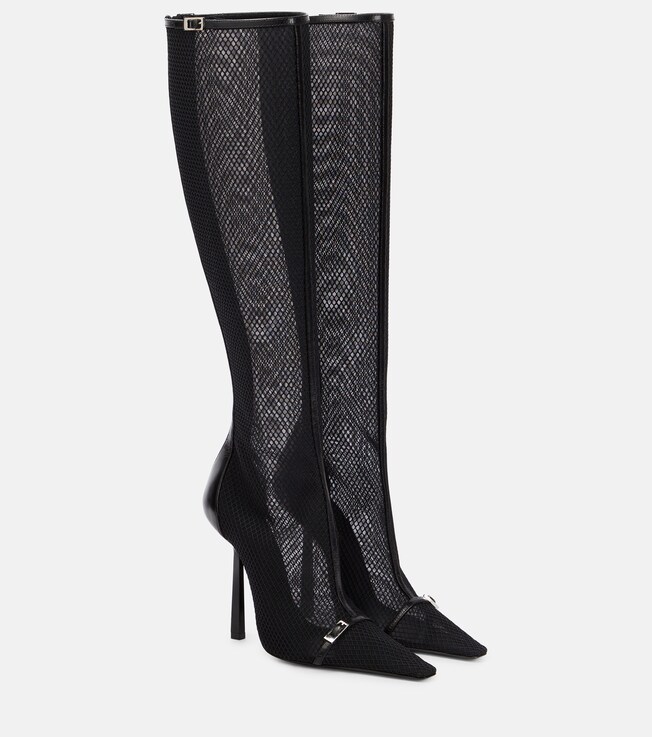 Oxalis mesh knee-high boots | Saint Laurent