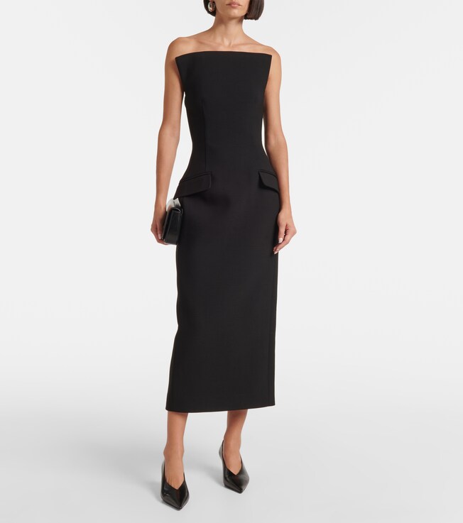 Sportmax Gabardine bustier dress