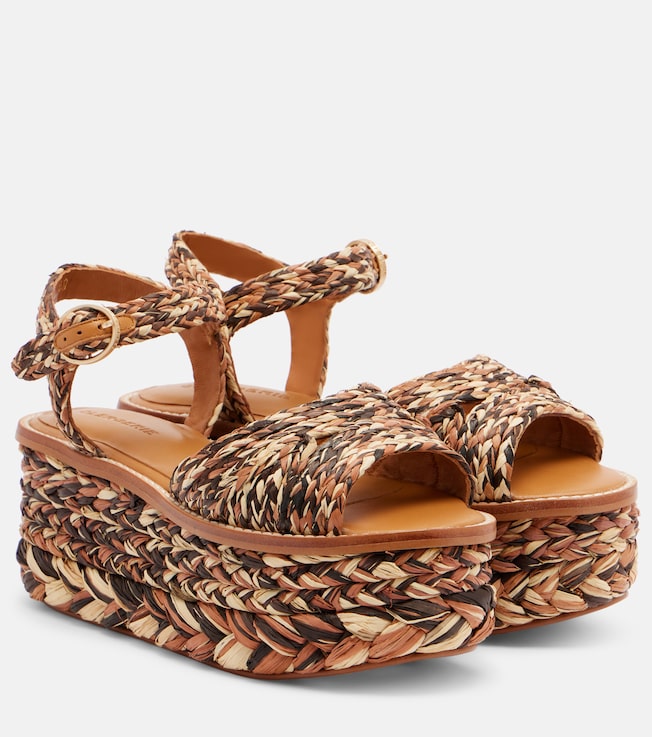 Clergerie Arty raffia platform sandals