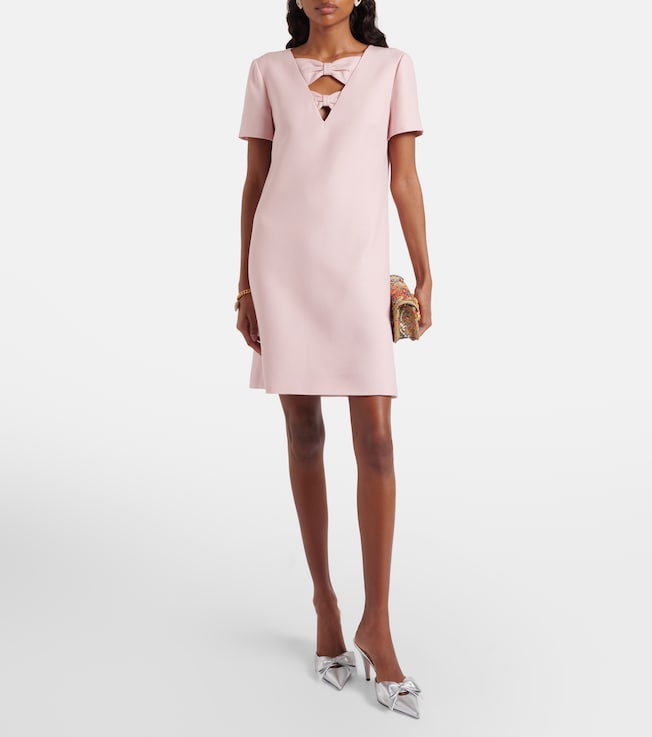 Valentino Crepe Couture bow-detail minidress