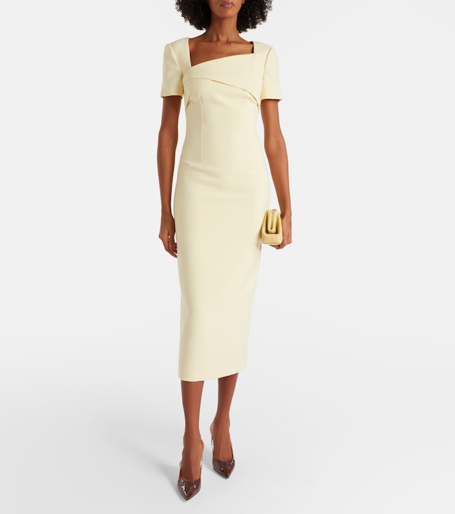 Roland Mouret Draped crêpe cocktail dress