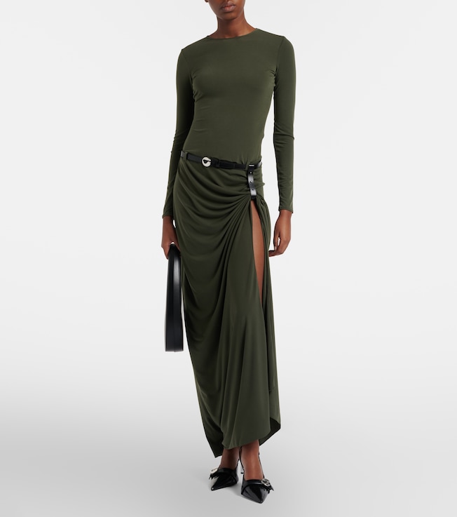 Coperni Suspended draped jersey gown