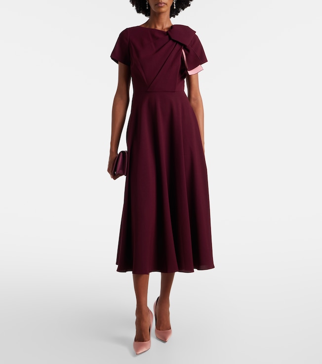 Roksanda Luna bow-detail crêpe midi dress
