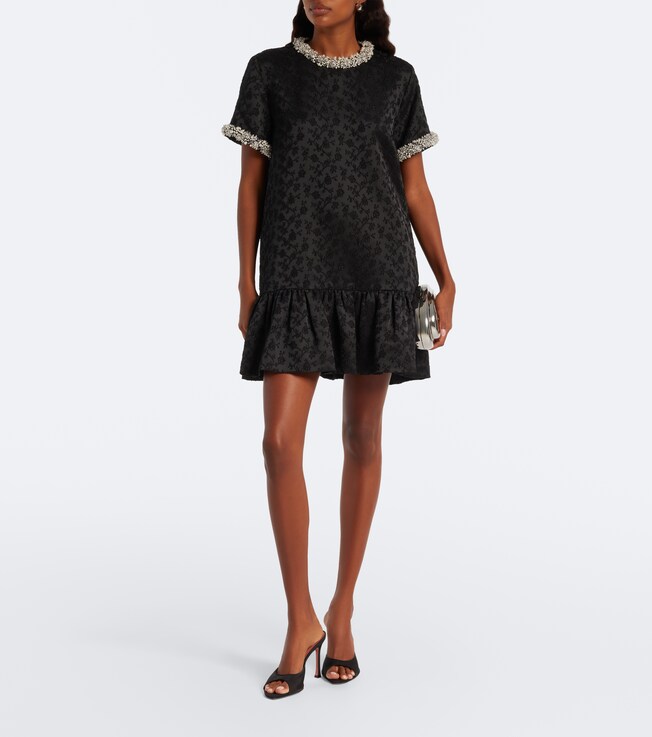 SIMKHAI Simkhai Alison embellished jacquard minidress