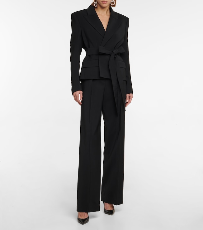 Alexandre Vauthier Belted crêpe blazer